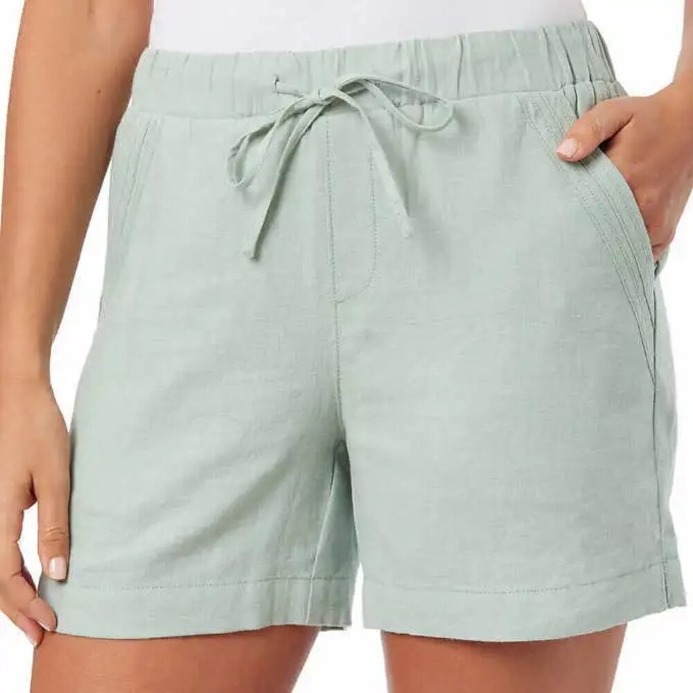 Briggs Women's Linen Blend Pull-On Shorts with Pockets